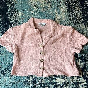 Blush Pink Button Up Shirt Size Medium